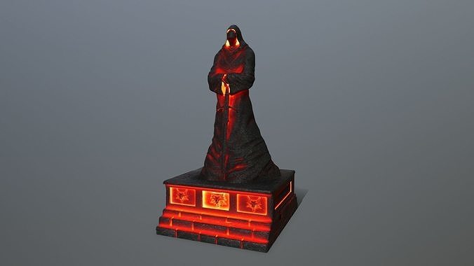 lava statue 4 Low-poly 3D model