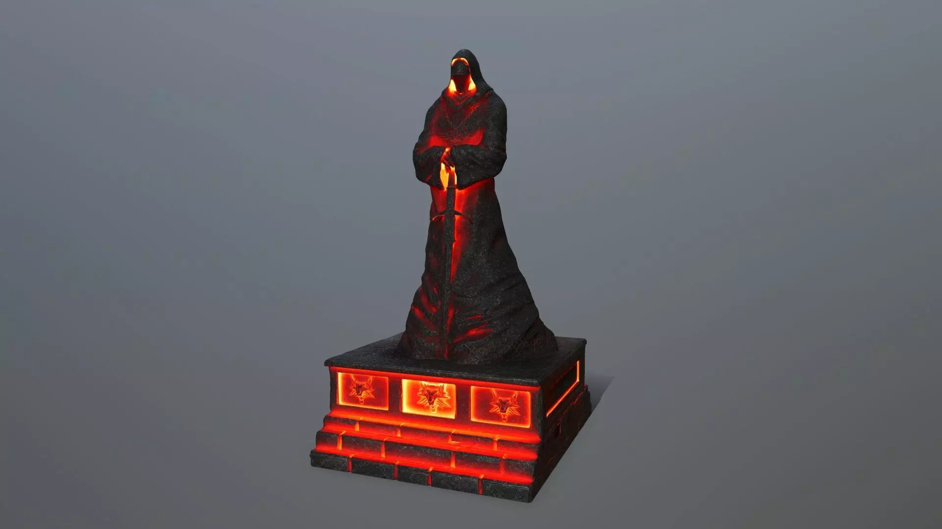 lava statue 4 Low-poly 3D model_0