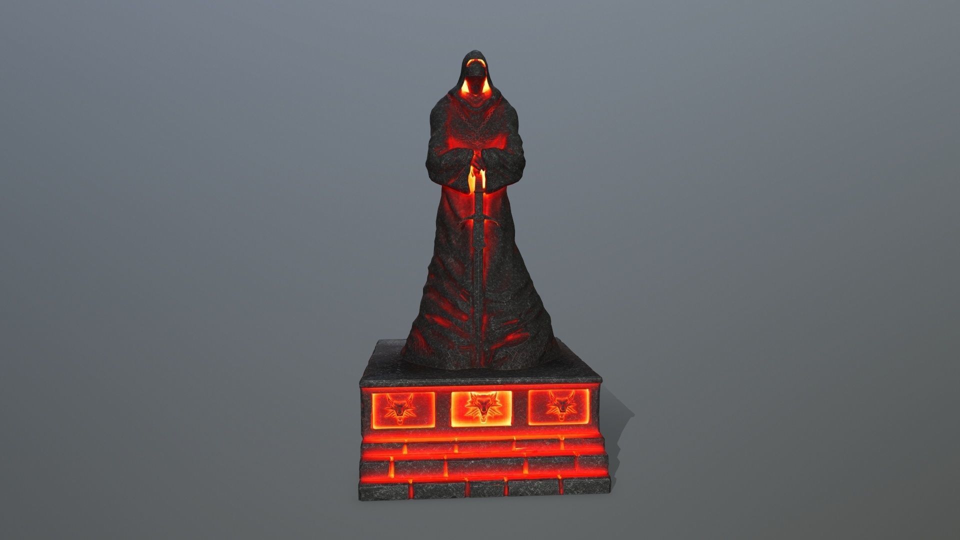 lava statue 4 Low-poly 3D model_1