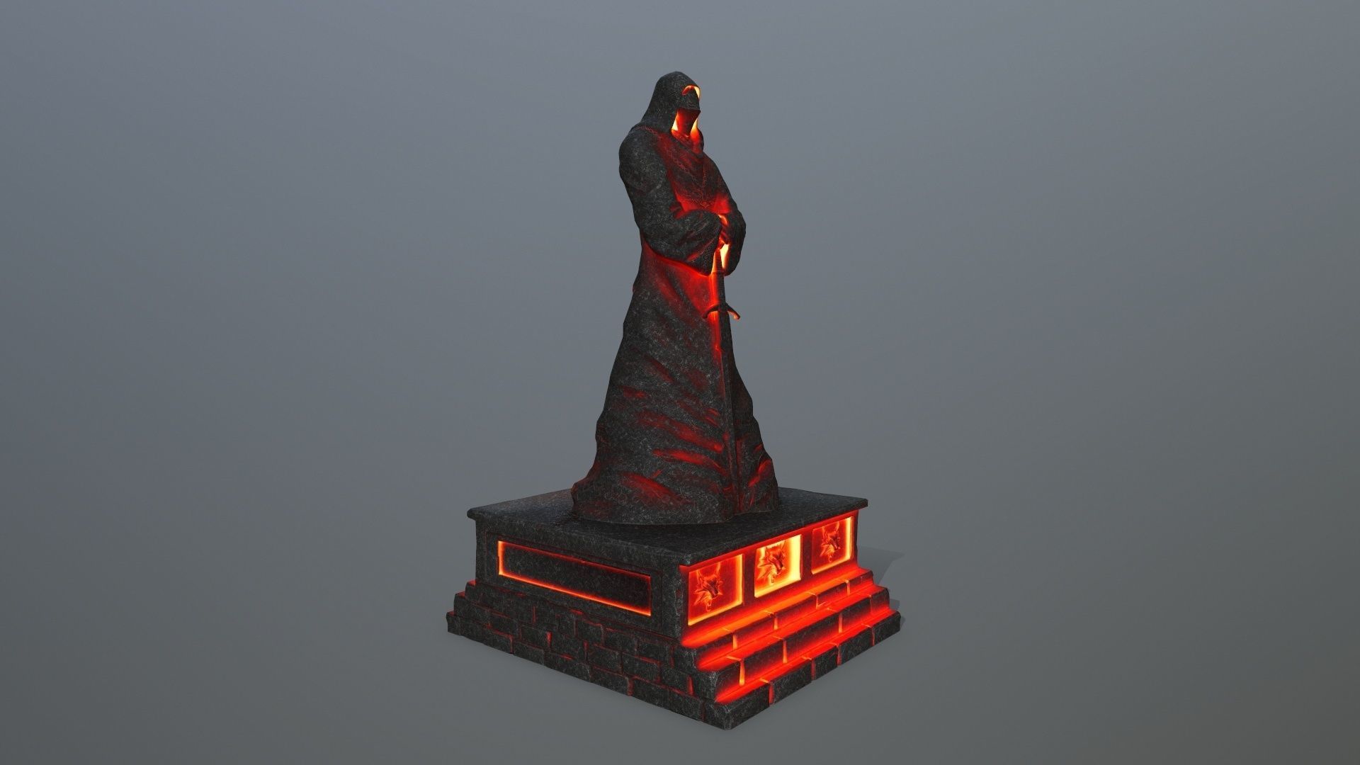lava statue 4 Low-poly 3D model_2
