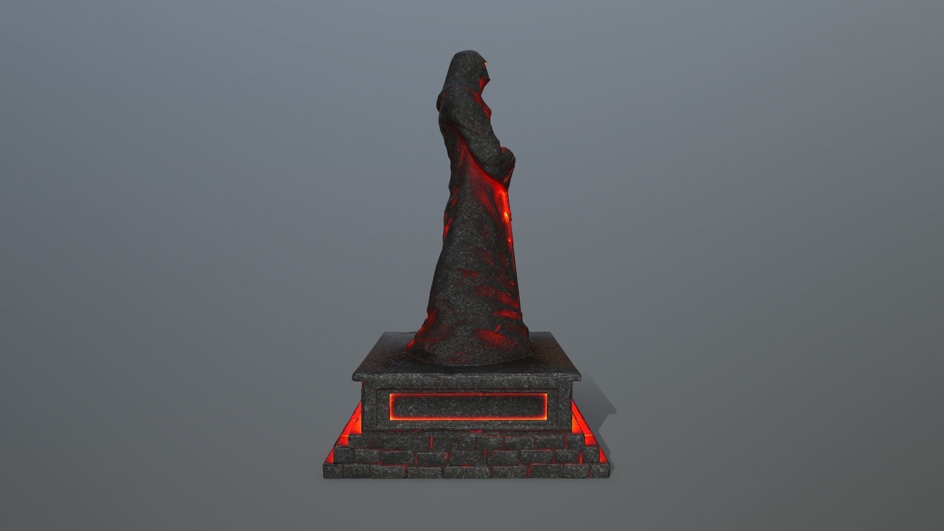 lava statue 4 Low-poly 3D model_3