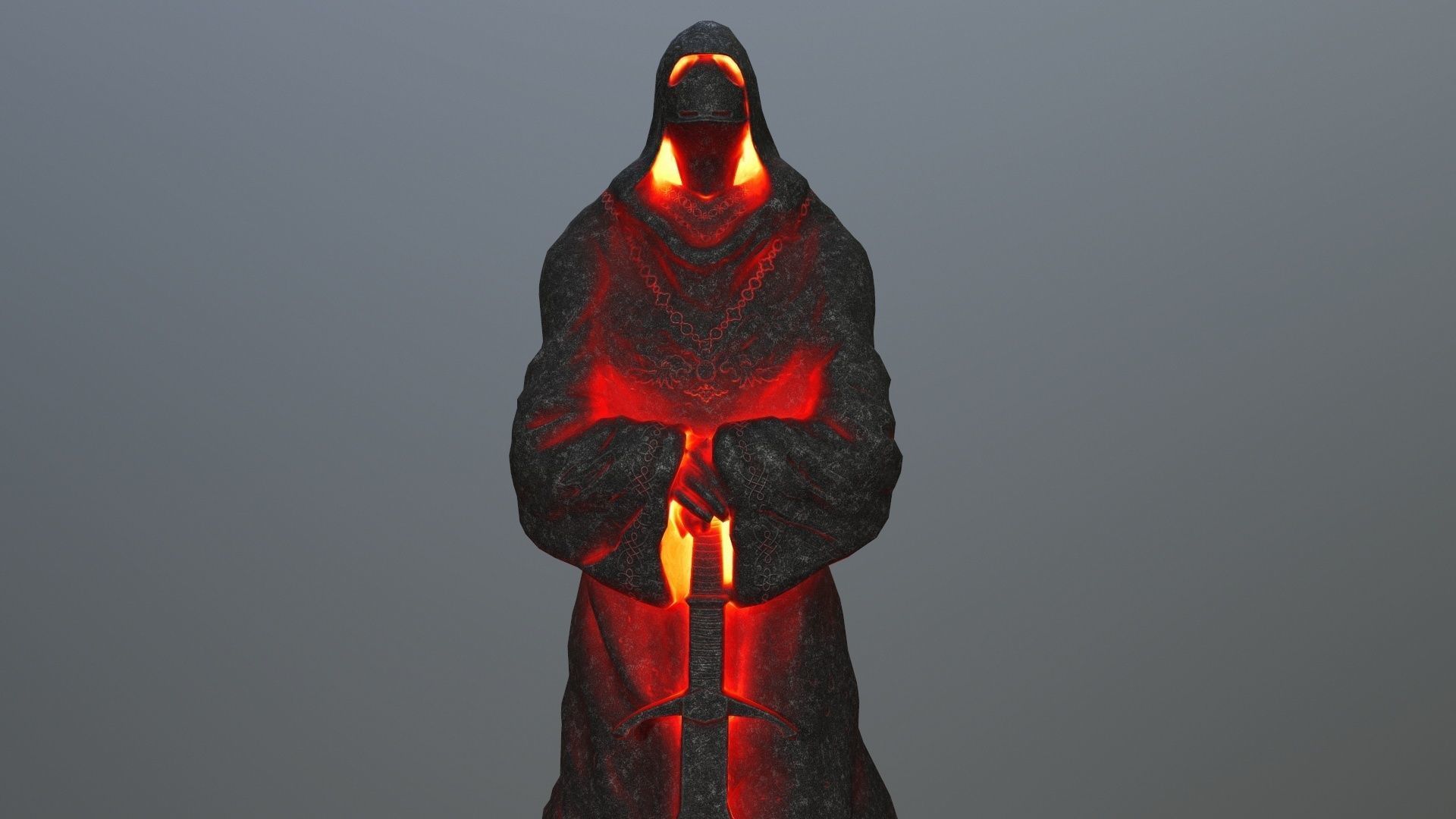 lava statue 4 Low-poly 3D model_9