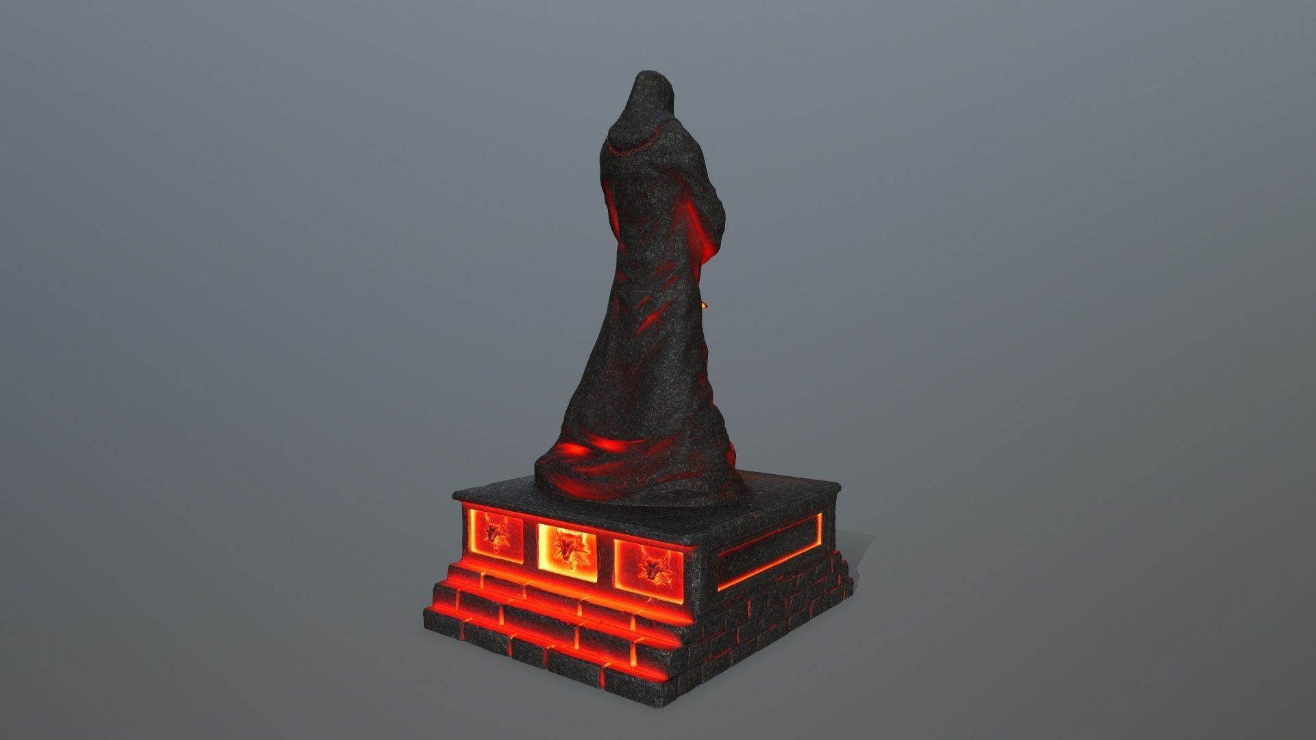 lava statue 4 Low-poly 3D model_4