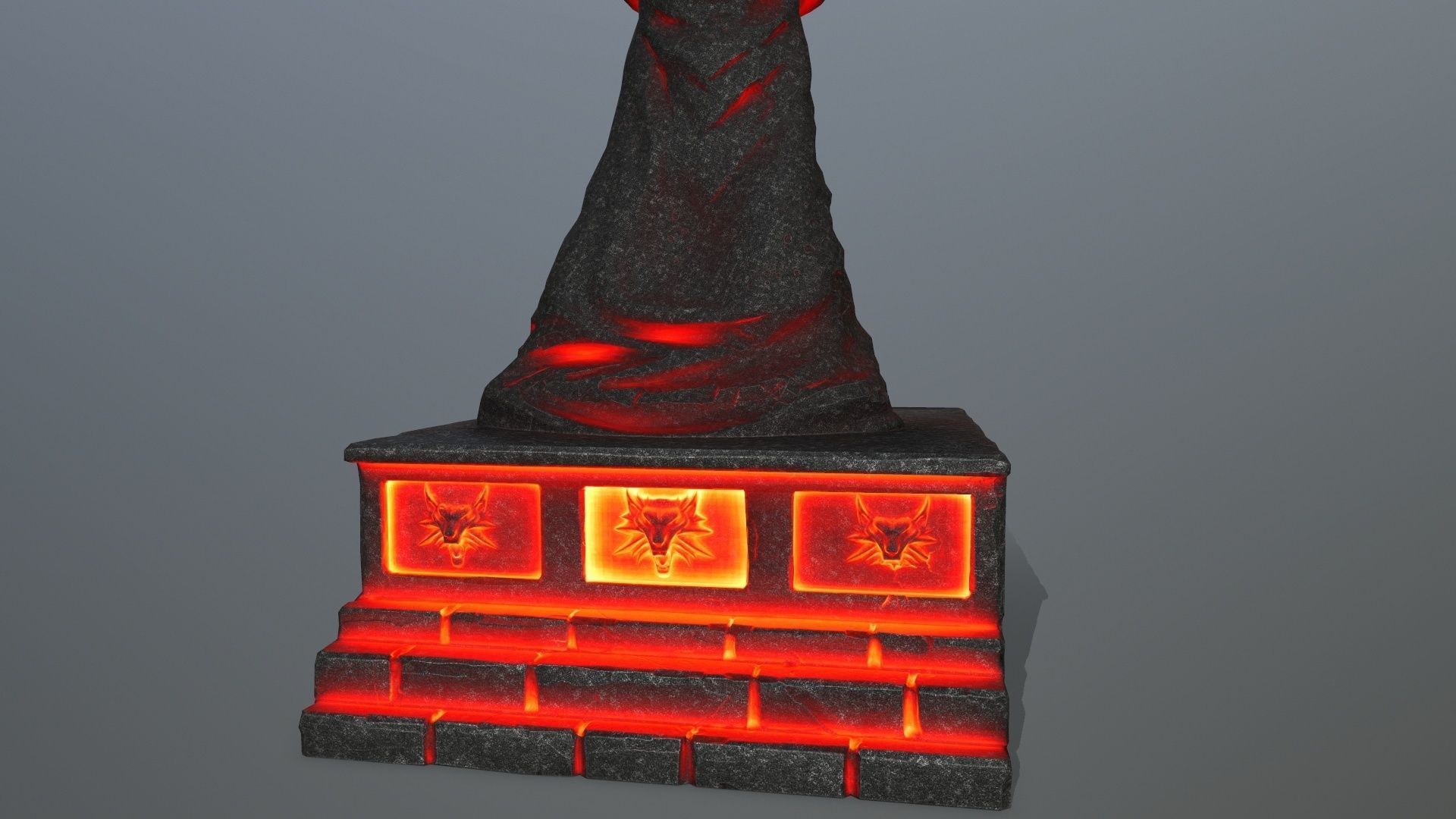 lava statue 4 Low-poly 3D model_12