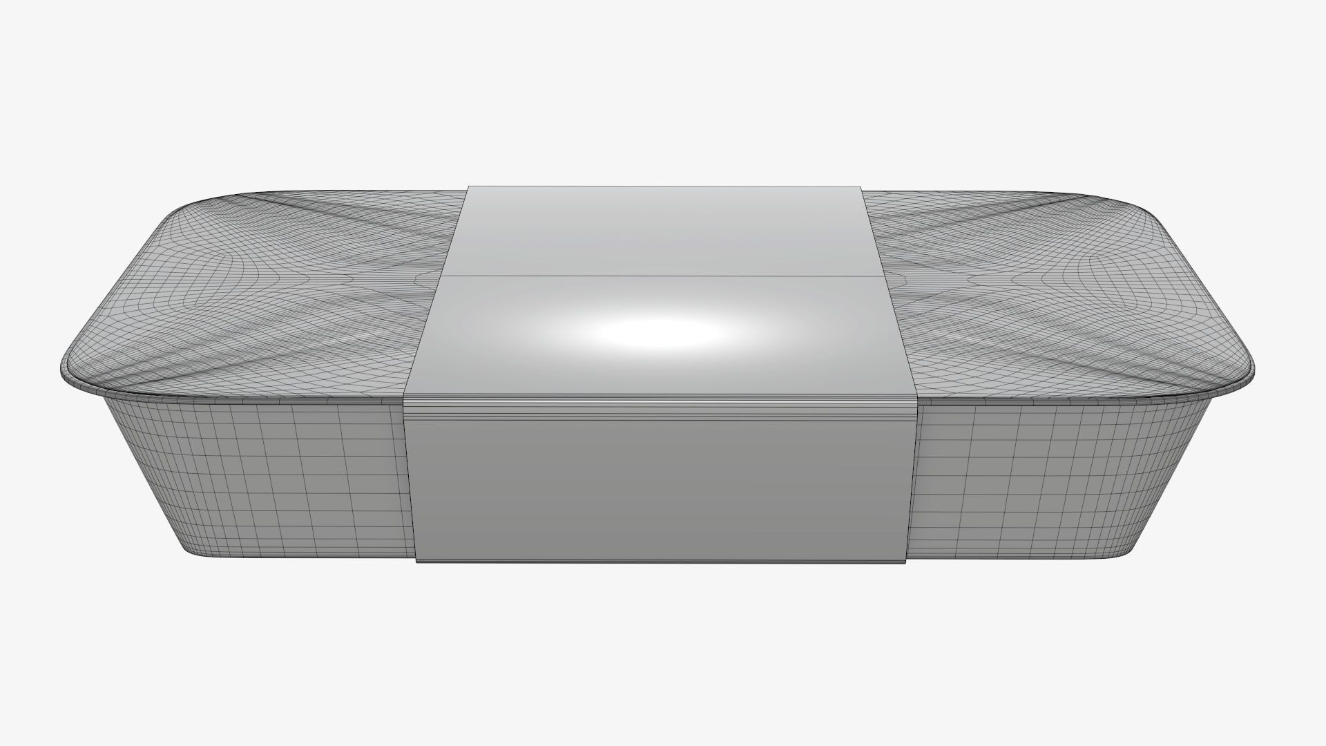 Plastic food container tray box with label mockup 07 3D model_9