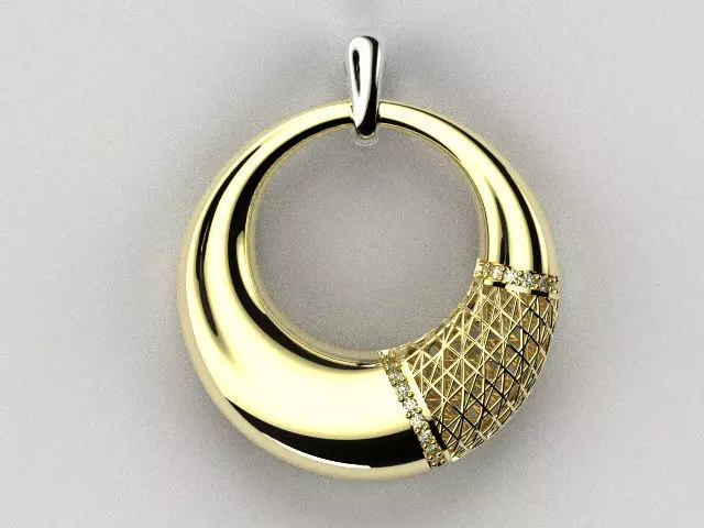 woman diamond nacklace t00005 3D print model