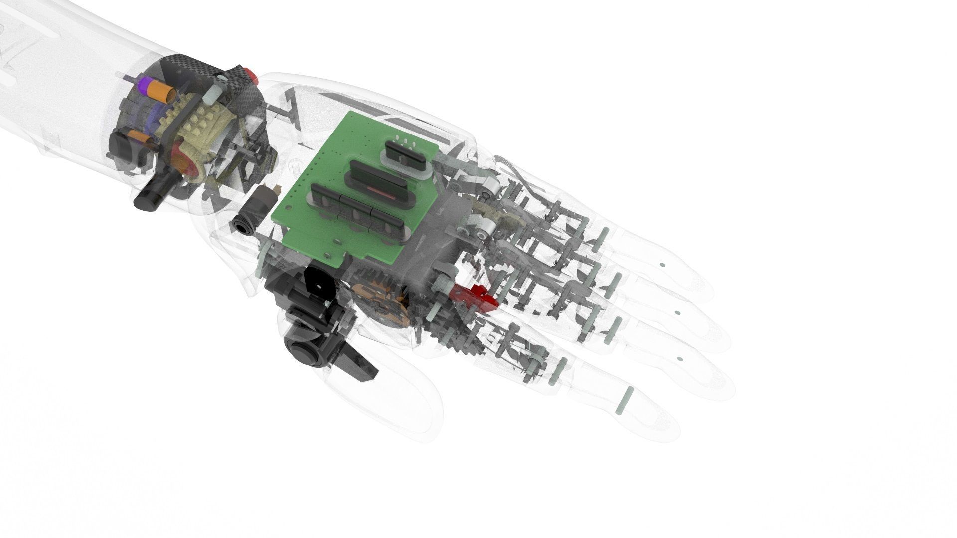 Robot arm with complete parts 3D model_7