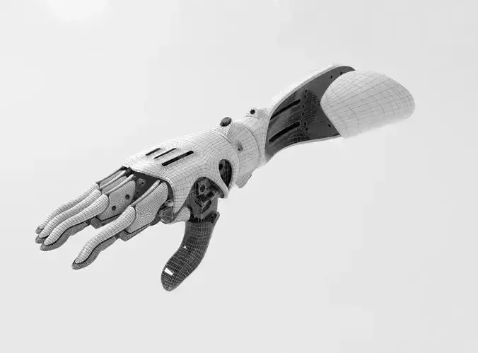 Robot arm with complete parts 3D model