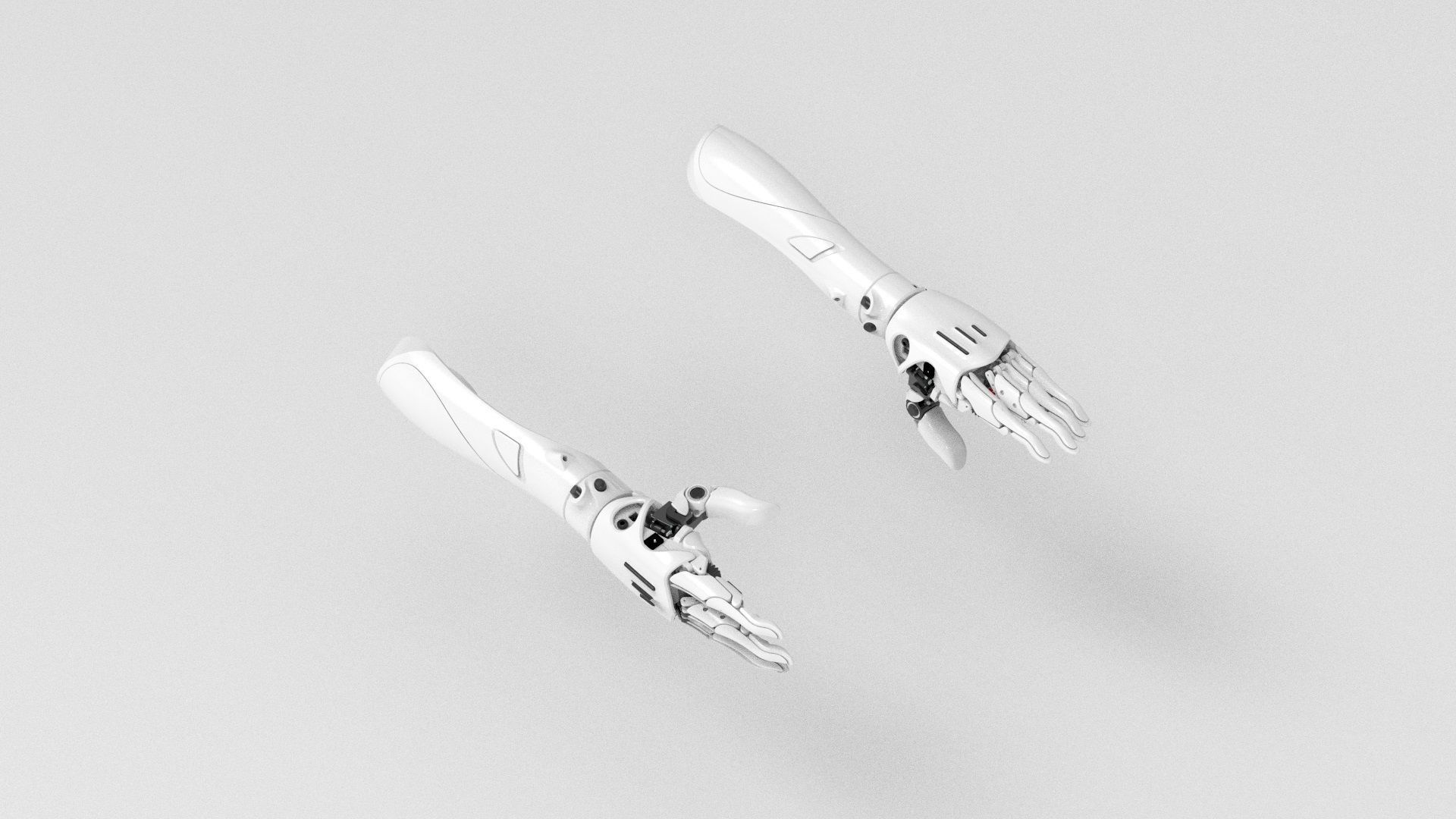 Robot arm with complete parts 3D model_4