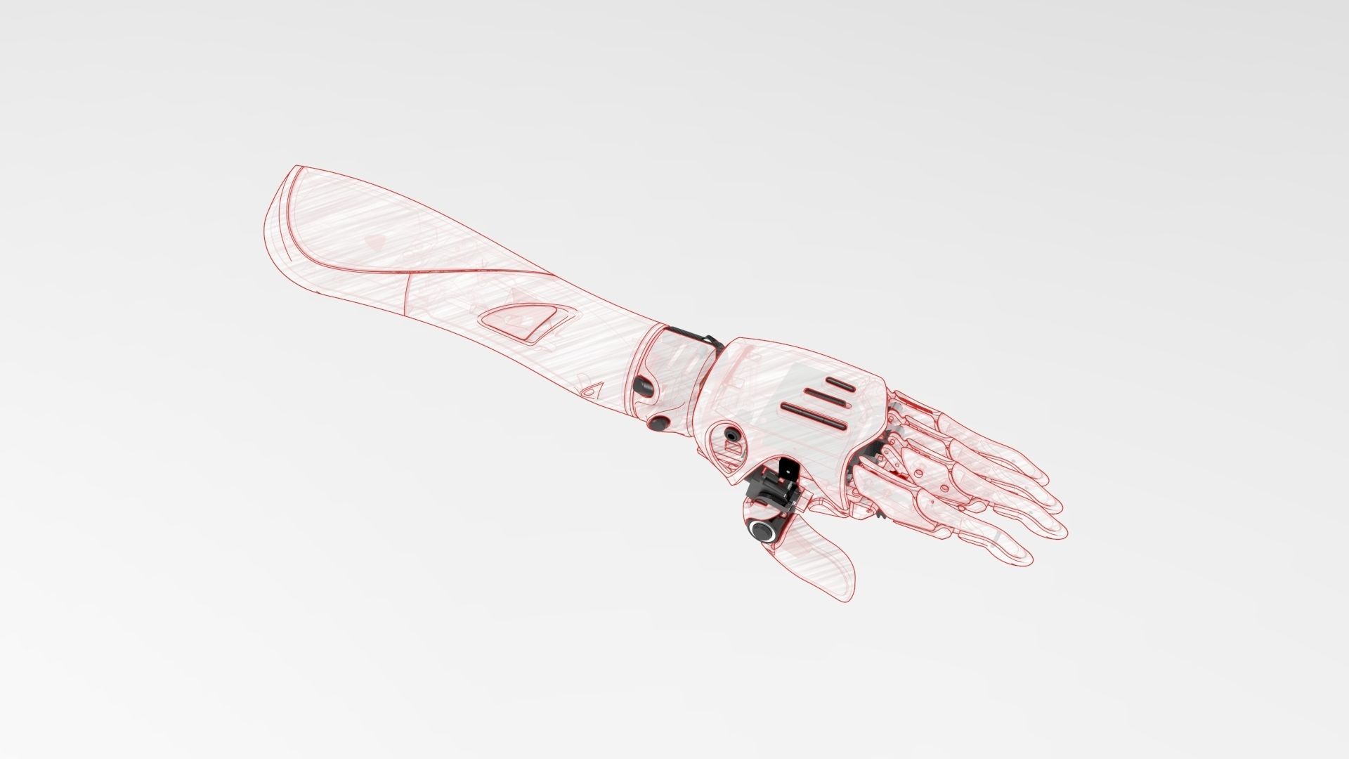 Robot arm with complete parts 3D model_2