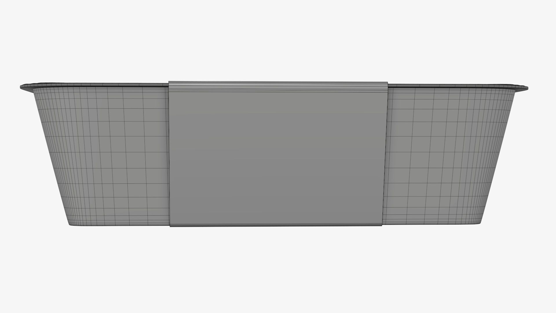 Plastic food container tray box with label mockup 08 3D model_10