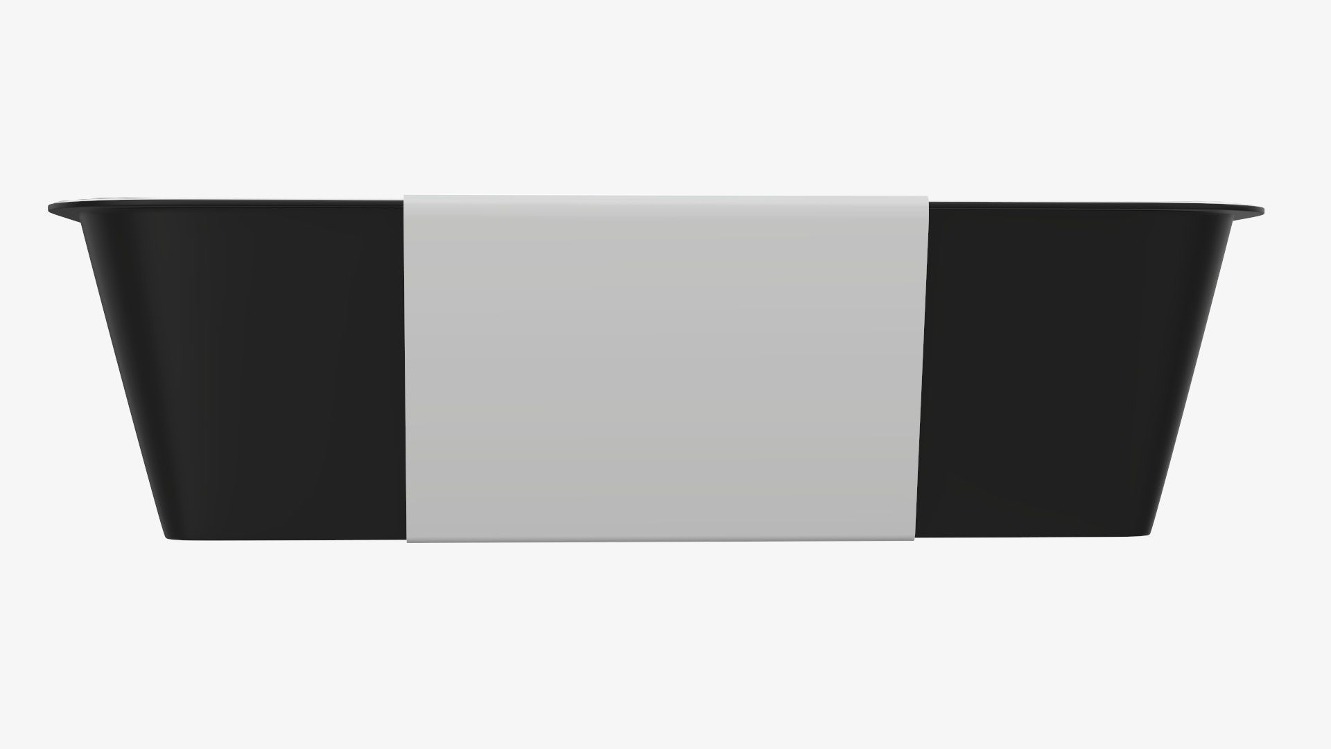 Plastic food container tray box with label mockup 08 3D model_5