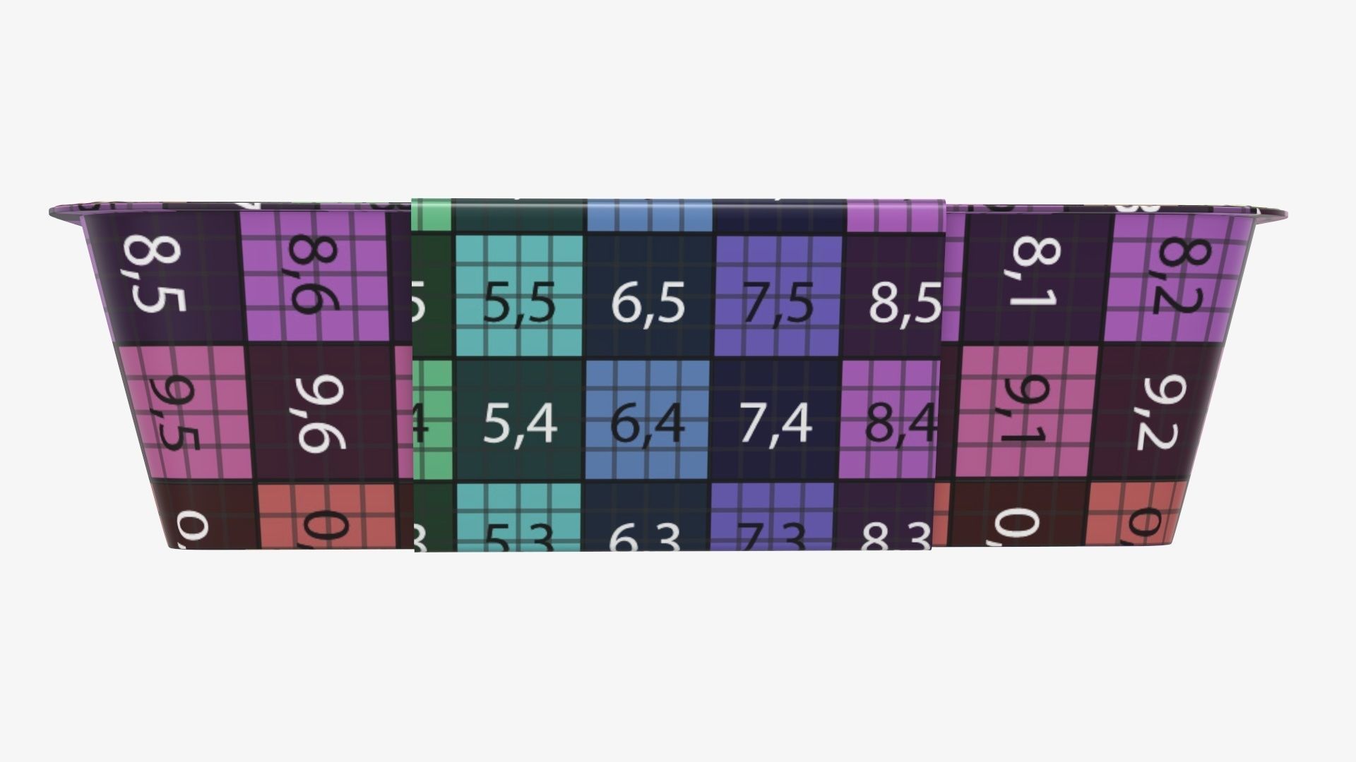 Plastic food container tray box with label mockup 08 3D model_15