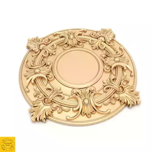 Rosette 1 gold ornate medallion