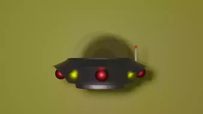 cartoonic spaceship model for blender with obj file