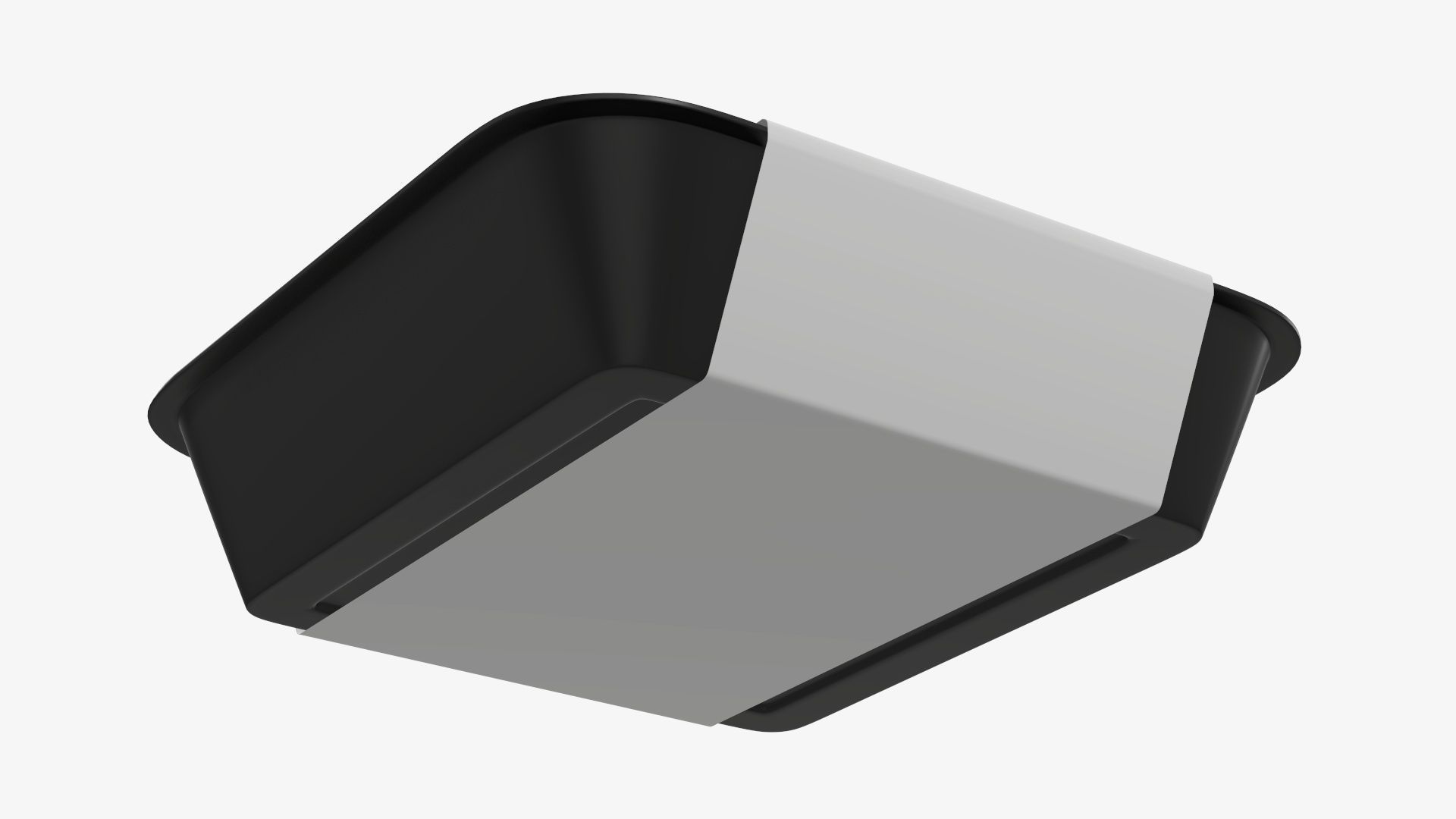 Plastic food container tray box with label mockup 09 3D model_6