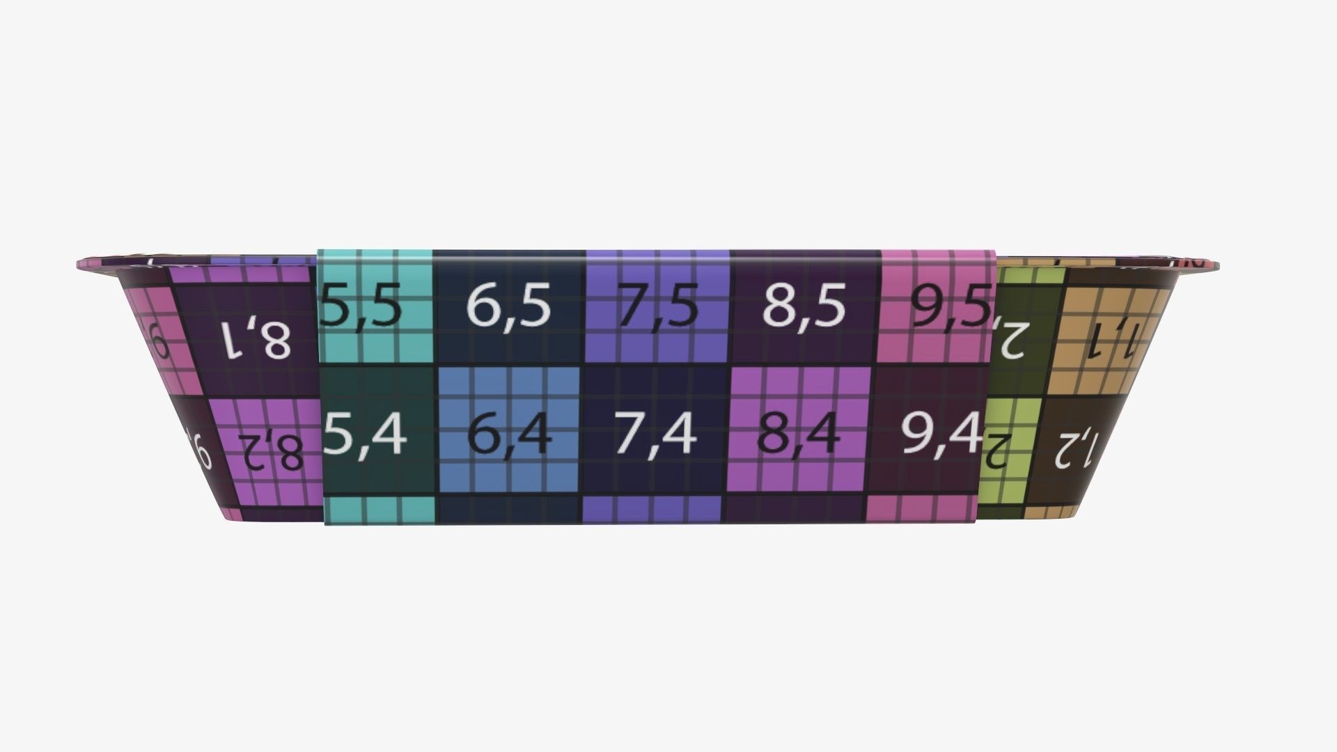 Plastic food container tray box with label mockup 09 3D model_15