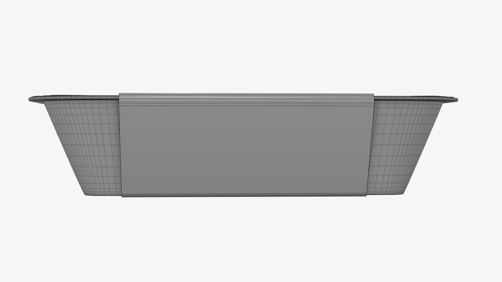 Plastic food container tray box with label mockup 09 3D model_10