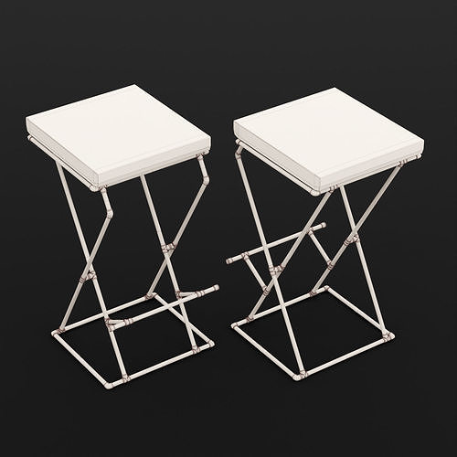 Loft bar chair 1 3D model 2