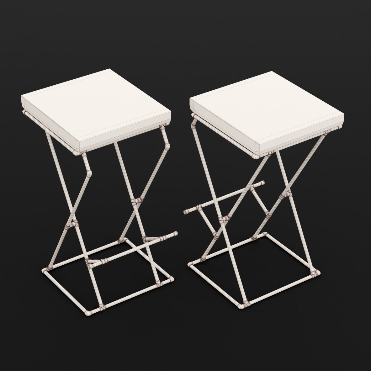 Loft bar chair 1 3D model_1