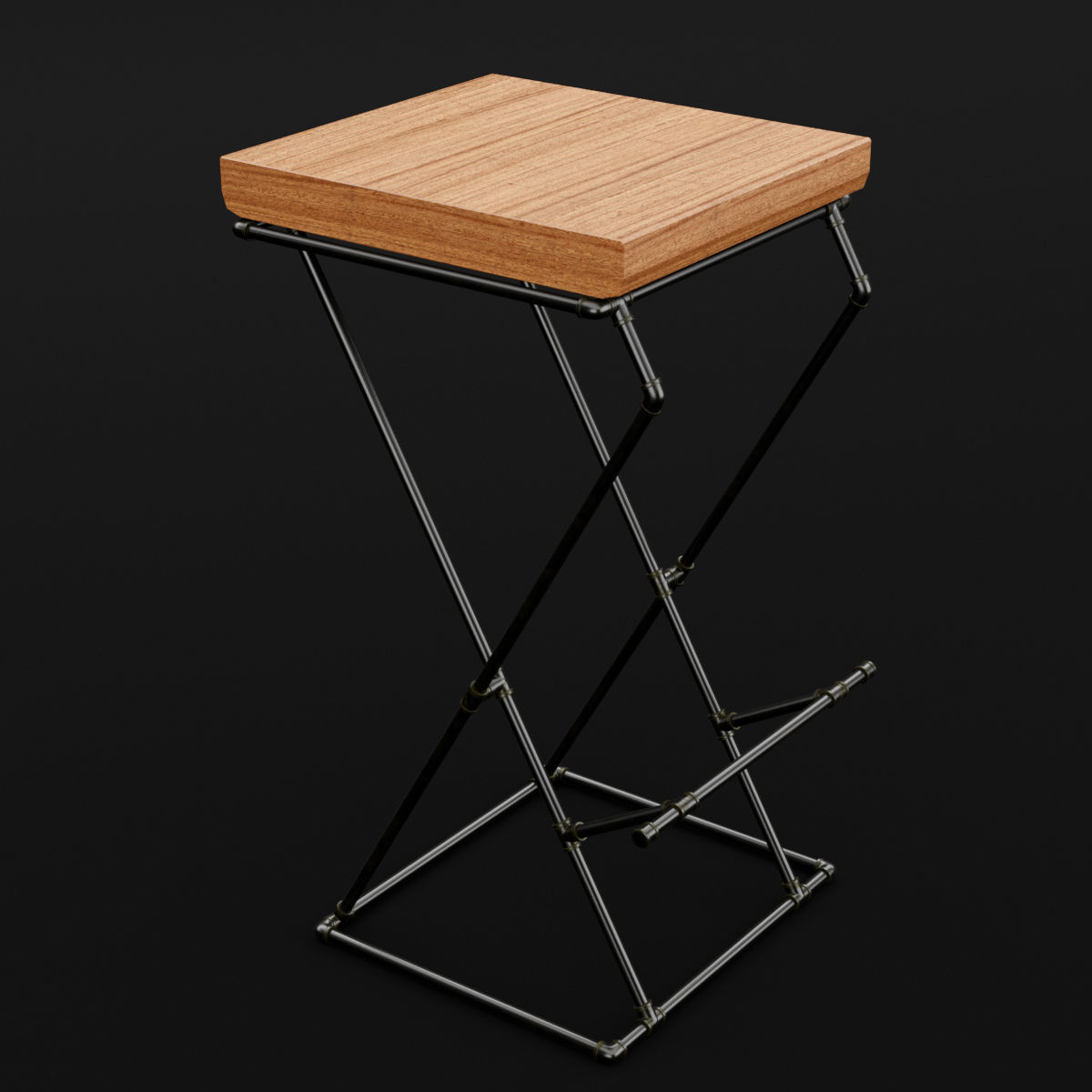Loft bar chair 1 3D model_12