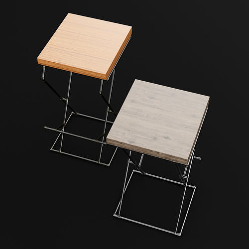 Loft bar chair 1 3D model 7