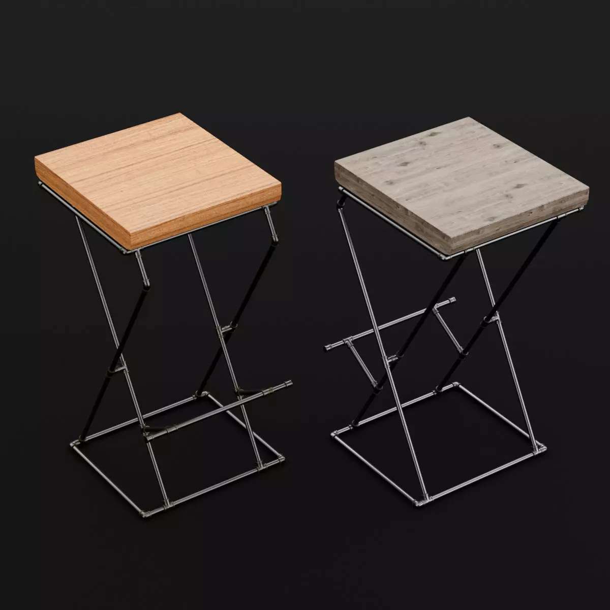 Loft bar chair 1 3D model_0