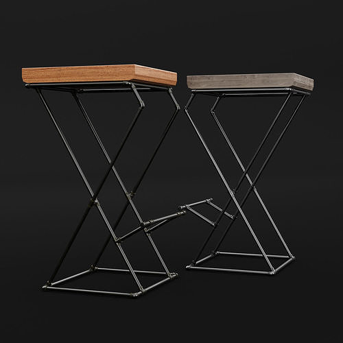Loft bar chair 1 3D model 5