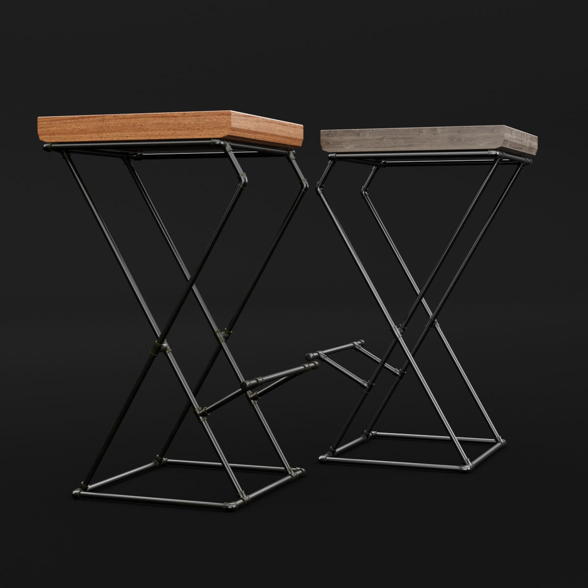 Loft bar chair 1 3D model_4
