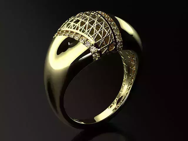 woman diamond  rings T00005 3D print model