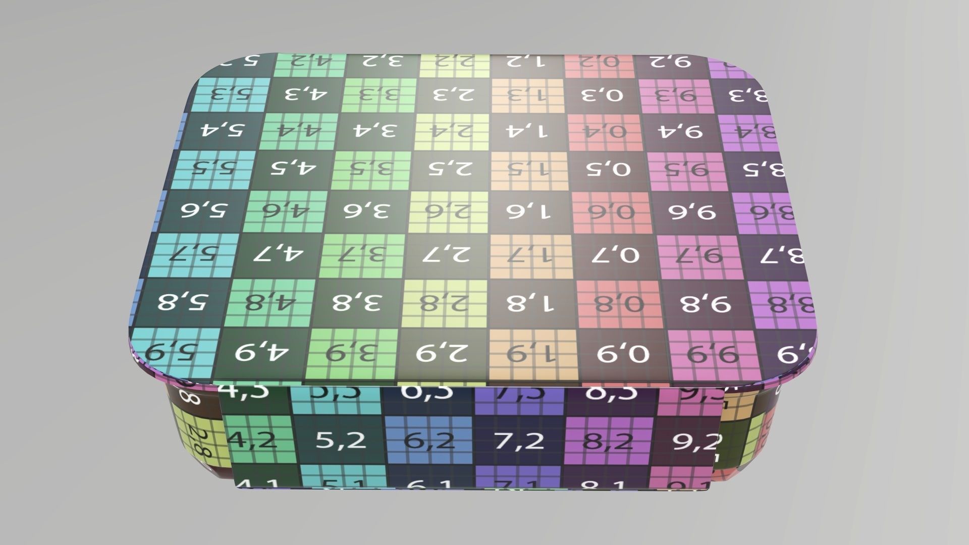 Plastic food container tray box with label mockup 15 3D model_13