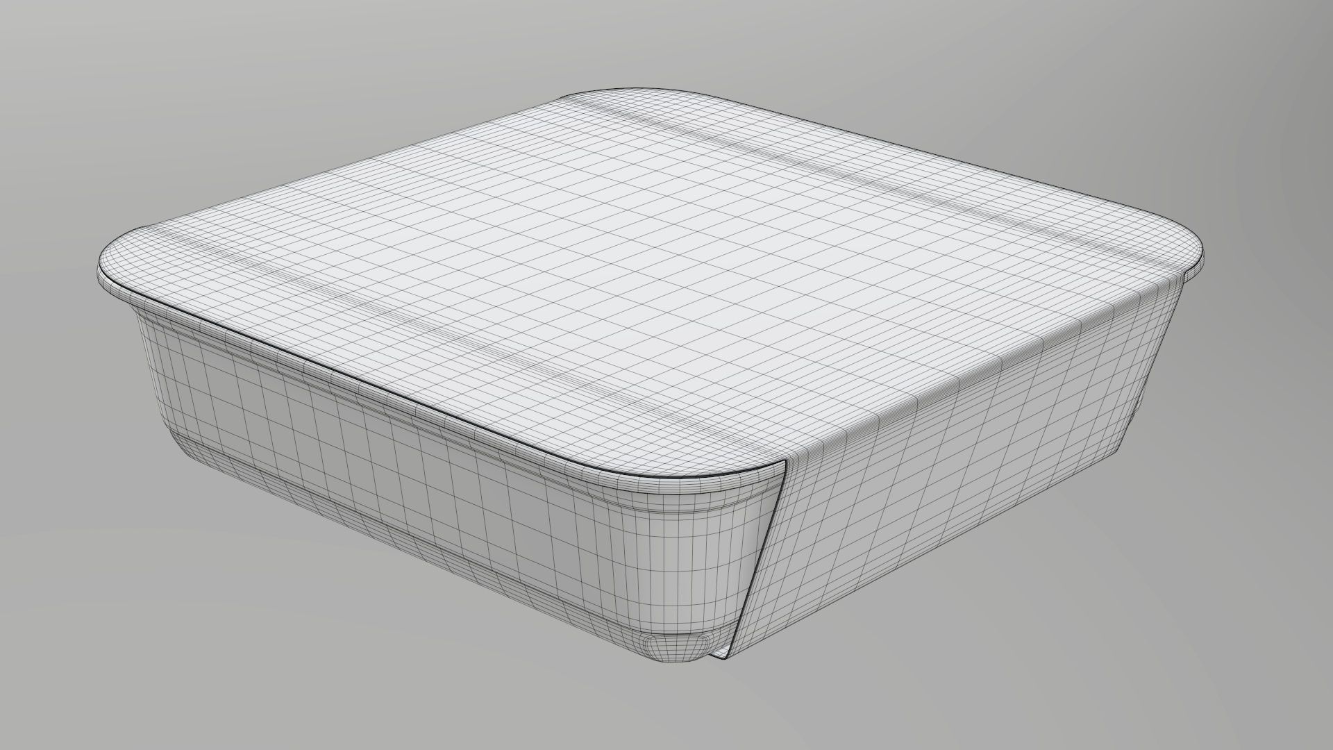 Plastic food container tray box with label mockup 15 3D model_7