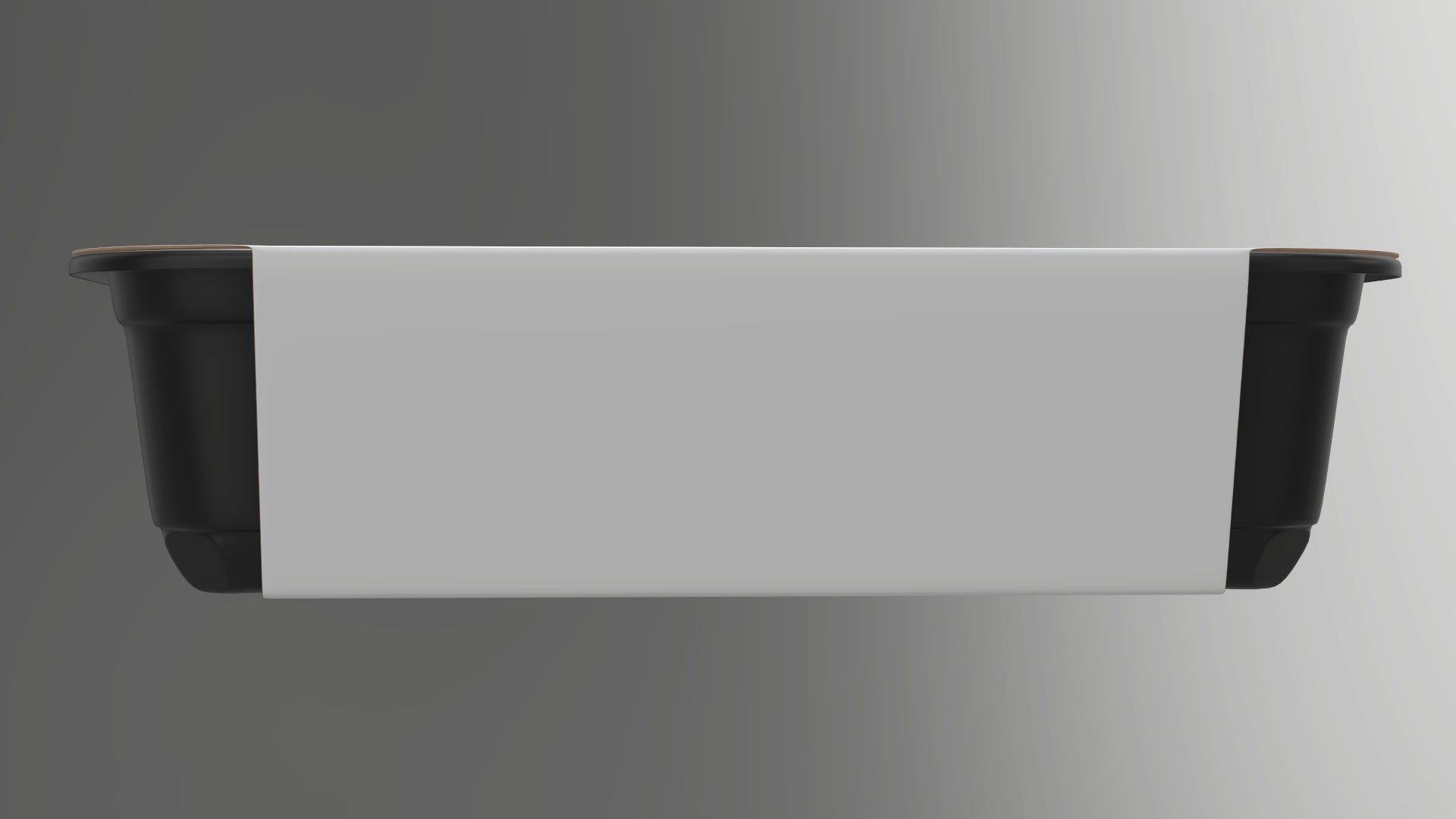 Plastic food container tray box with label mockup 15 3D model_4