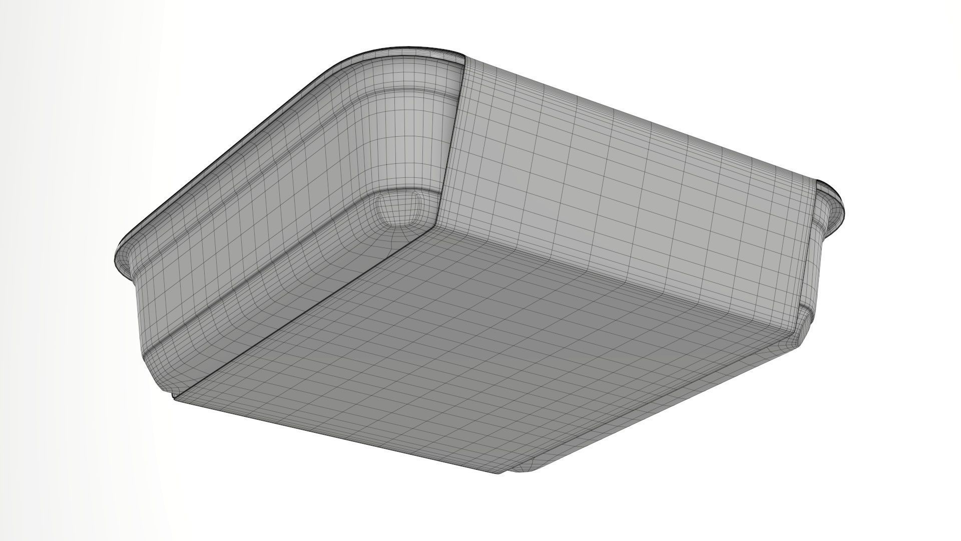 Plastic food container tray box with label mockup 15 3D model_10