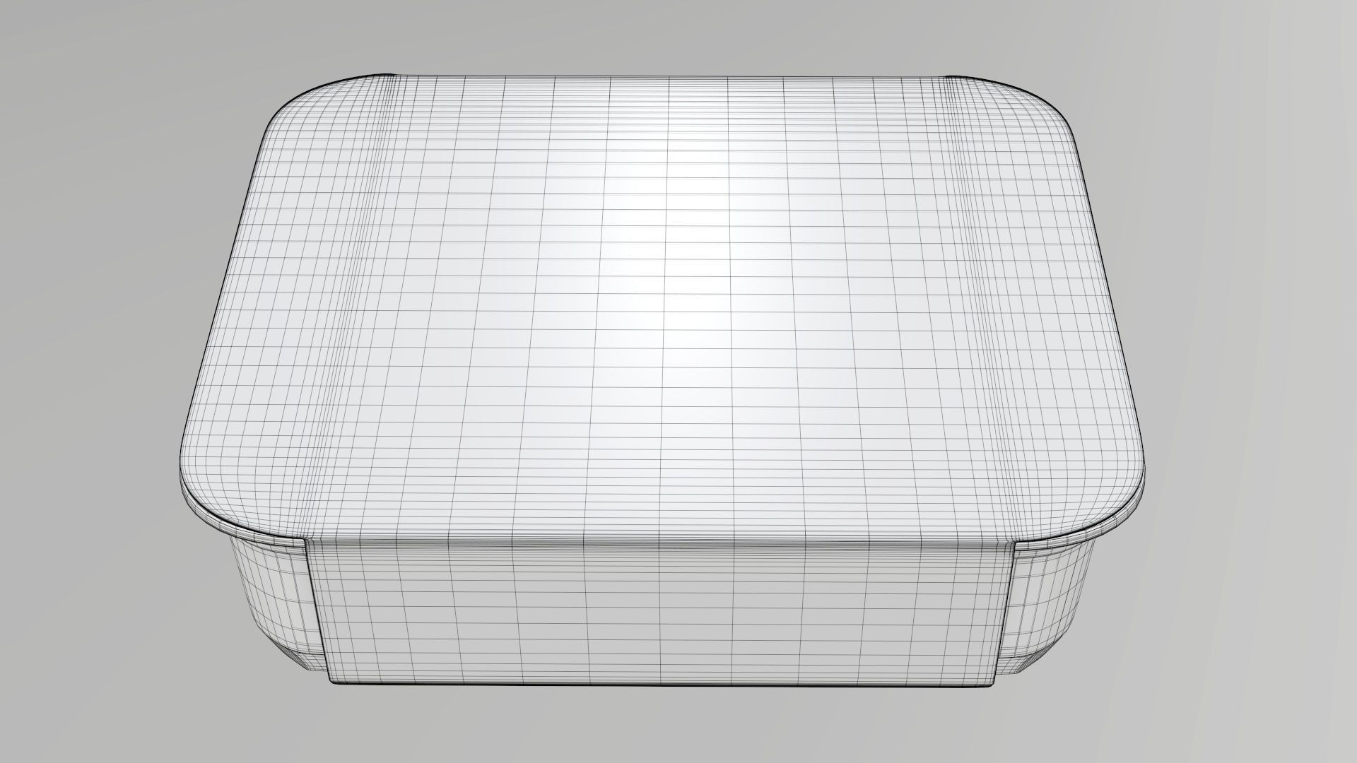 Plastic food container tray box with label mockup 15 3D model_8