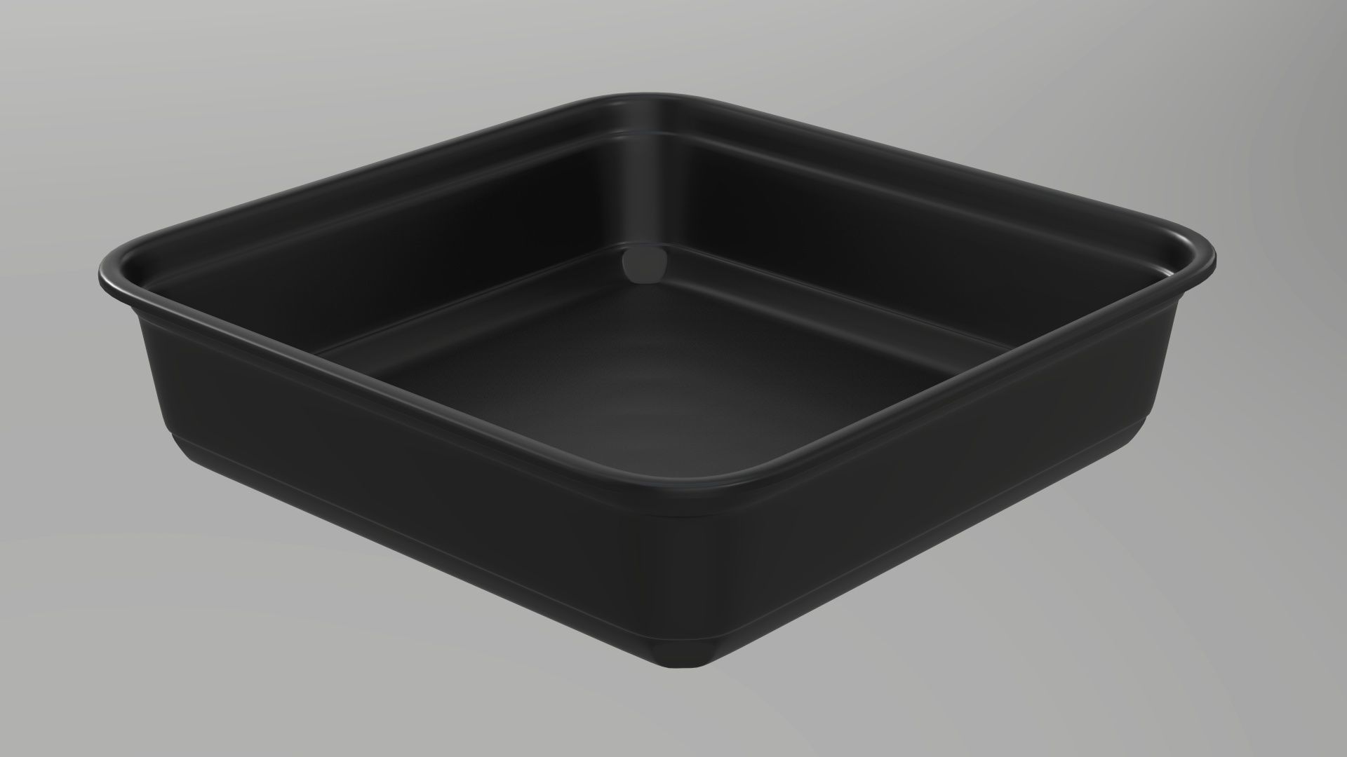 Plastic food container tray box with label mockup 15 3D model_2