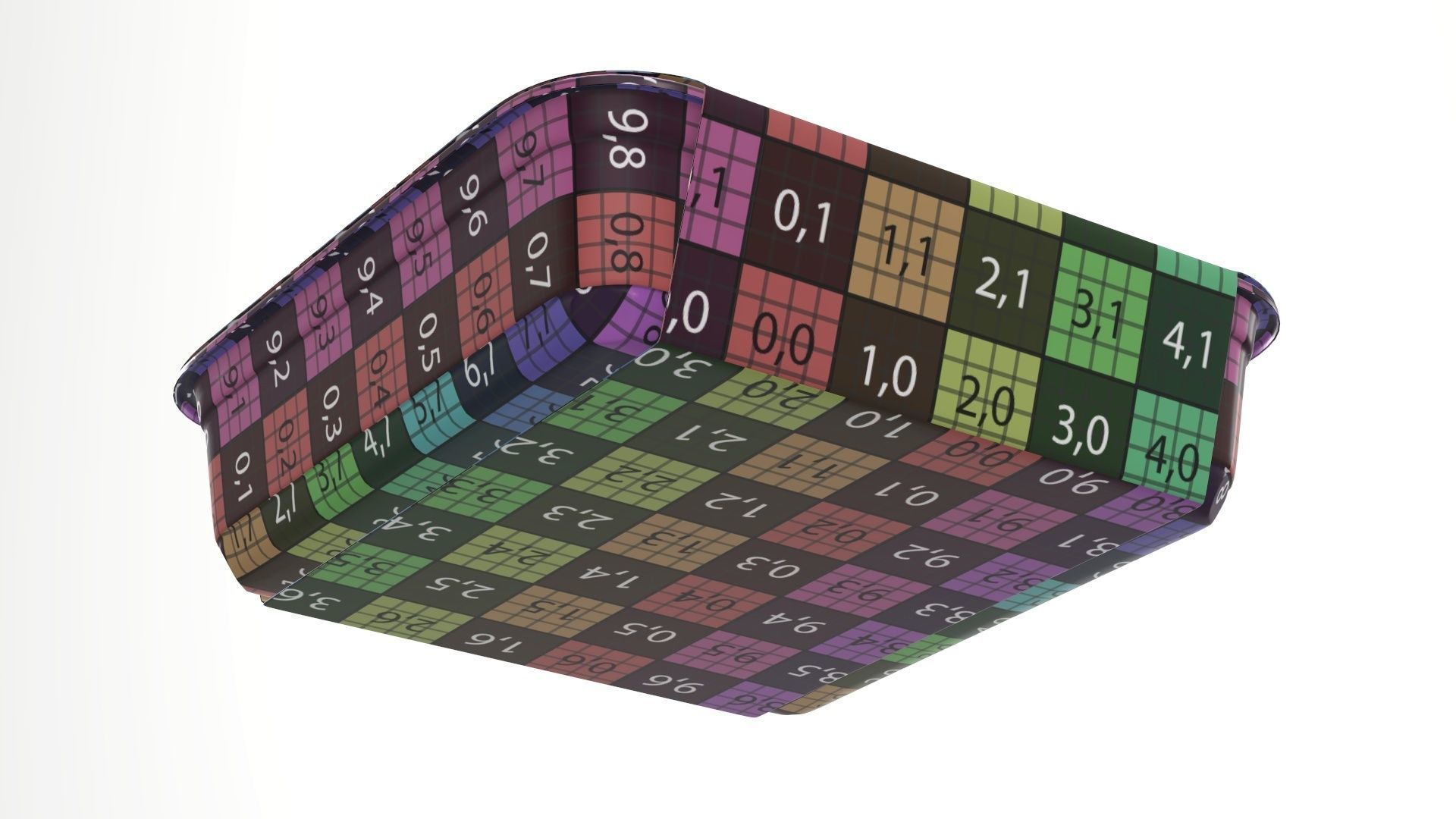 Plastic food container tray box with label mockup 15 3D model_15