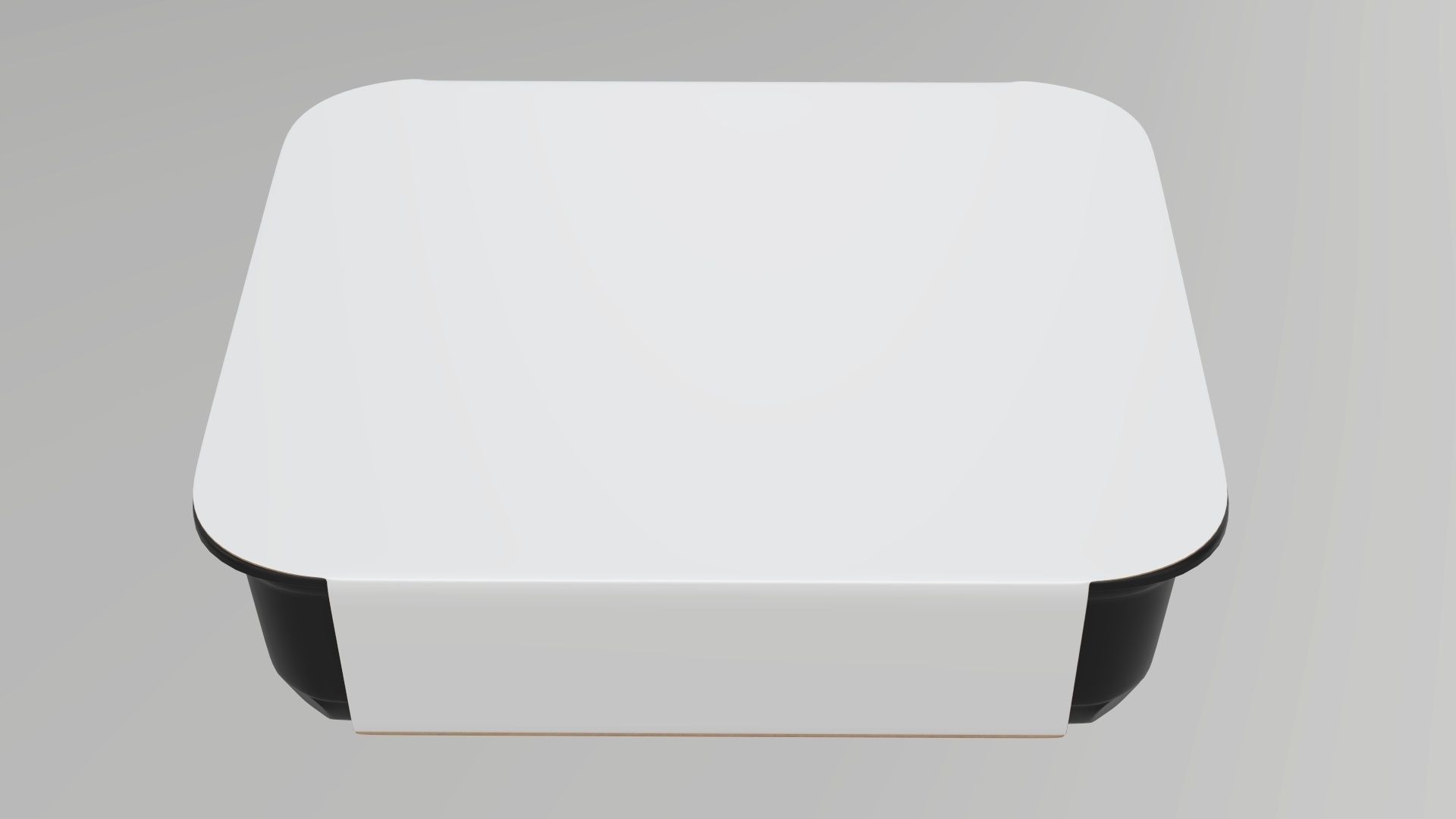 Plastic food container tray box with label mockup 15 3D model_3