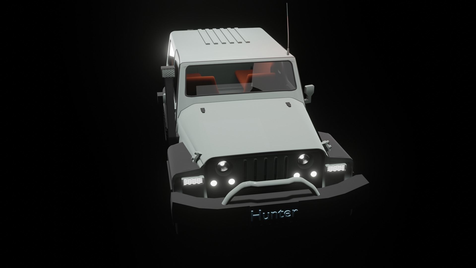 off road car  Low-poly 3D model_1