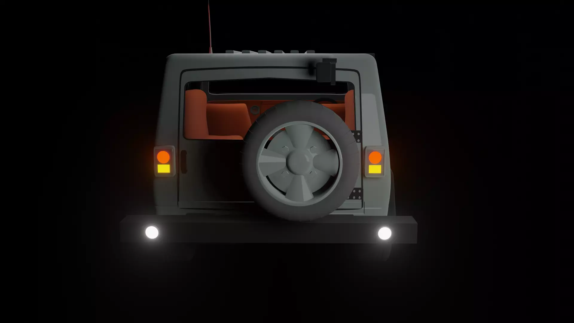 off road car  Low-poly 3D model_0