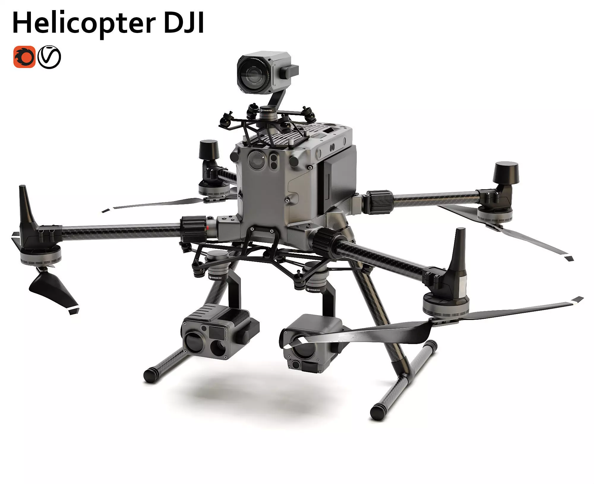 Helicopter DJI Matrice 300 RTK Combo 3D model