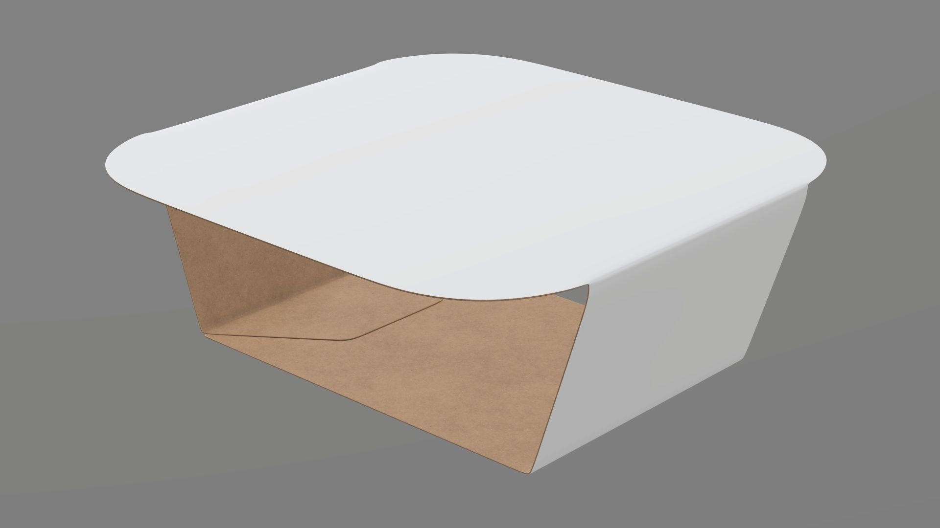 Plastic food container box tray with label mockup 17 3D model_3