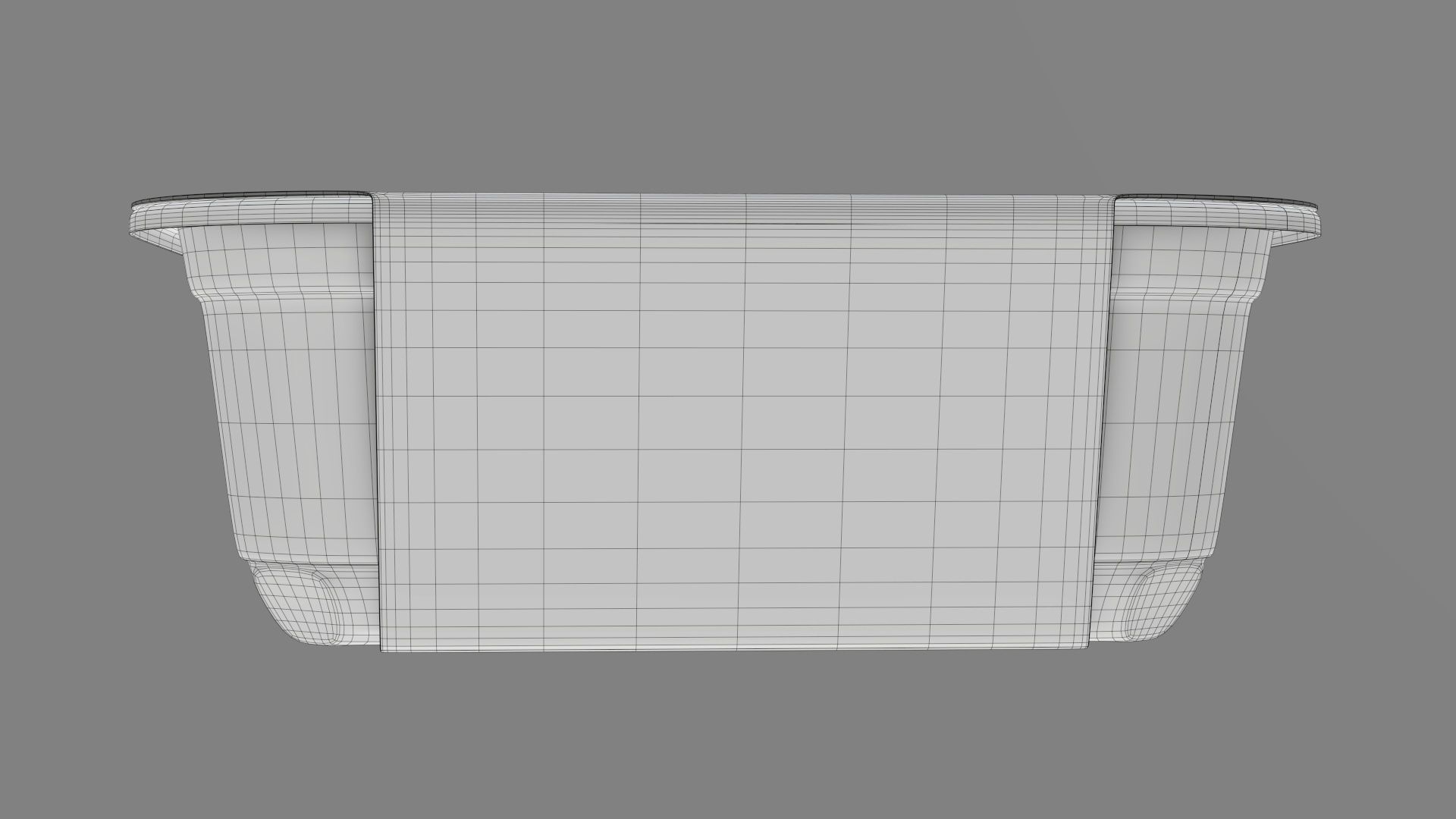 Plastic food container box tray with label mockup 17 3D model_10