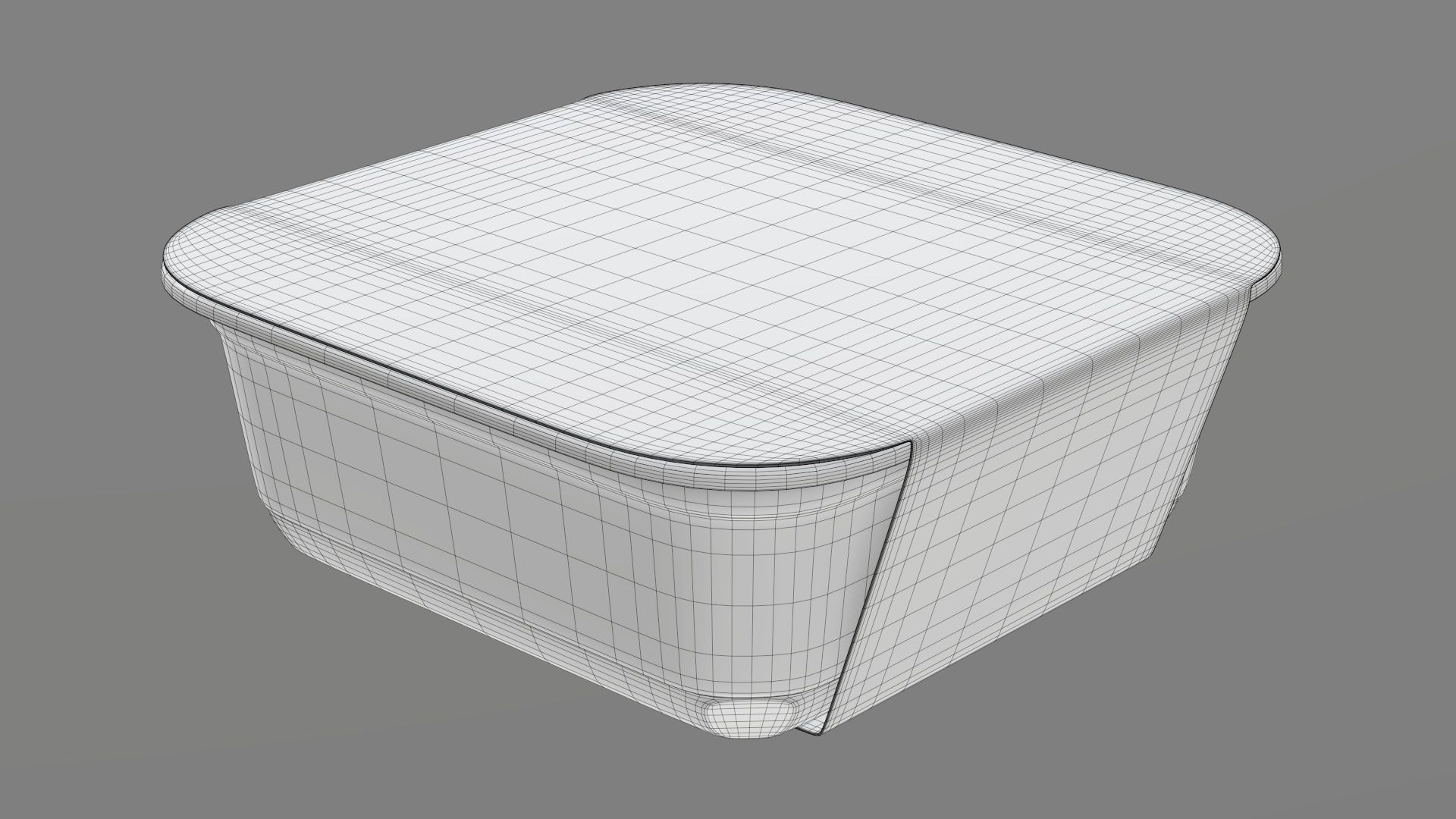 Plastic food container box tray with label mockup 17 3D model_8