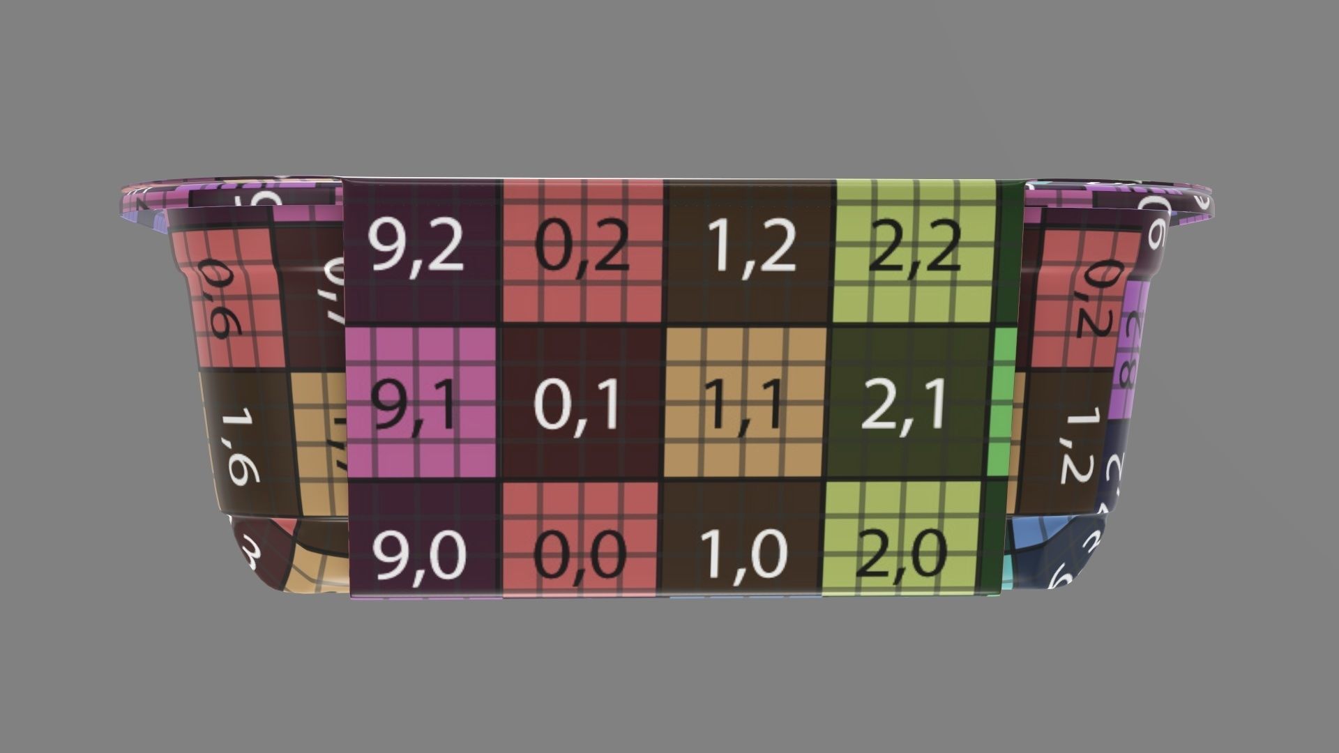 Plastic food container box tray with label mockup 17 3D model_15