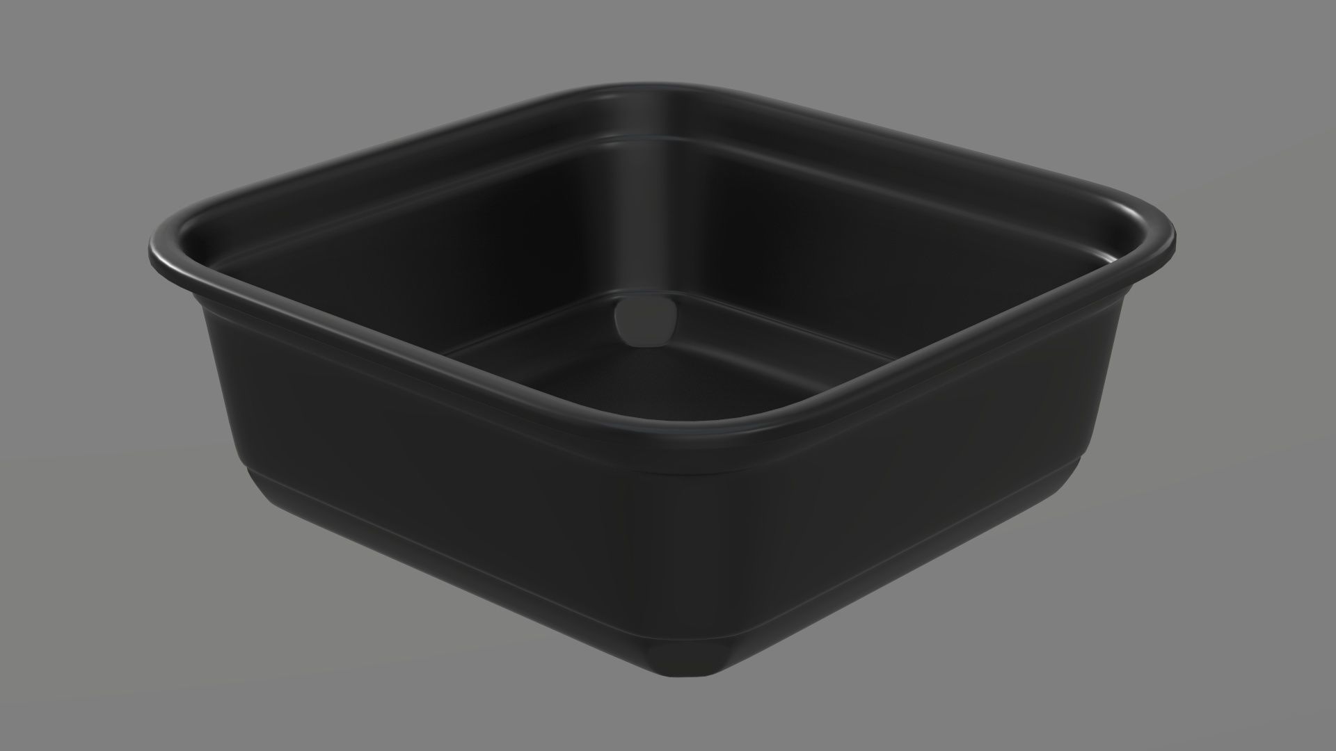 Plastic food container box tray with label mockup 17 3D model_2