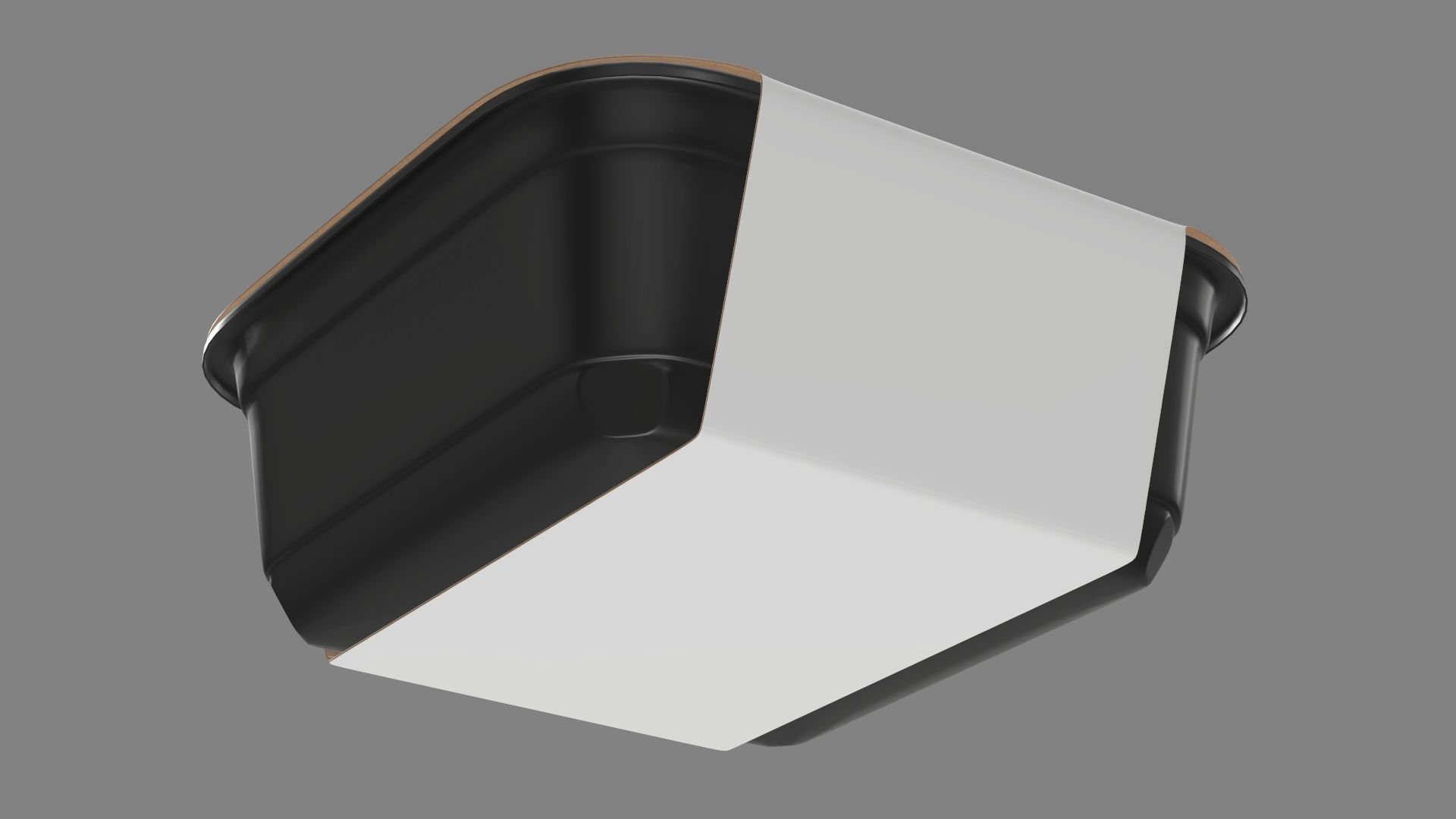 Plastic food container box tray with label mockup 17 3D model_6