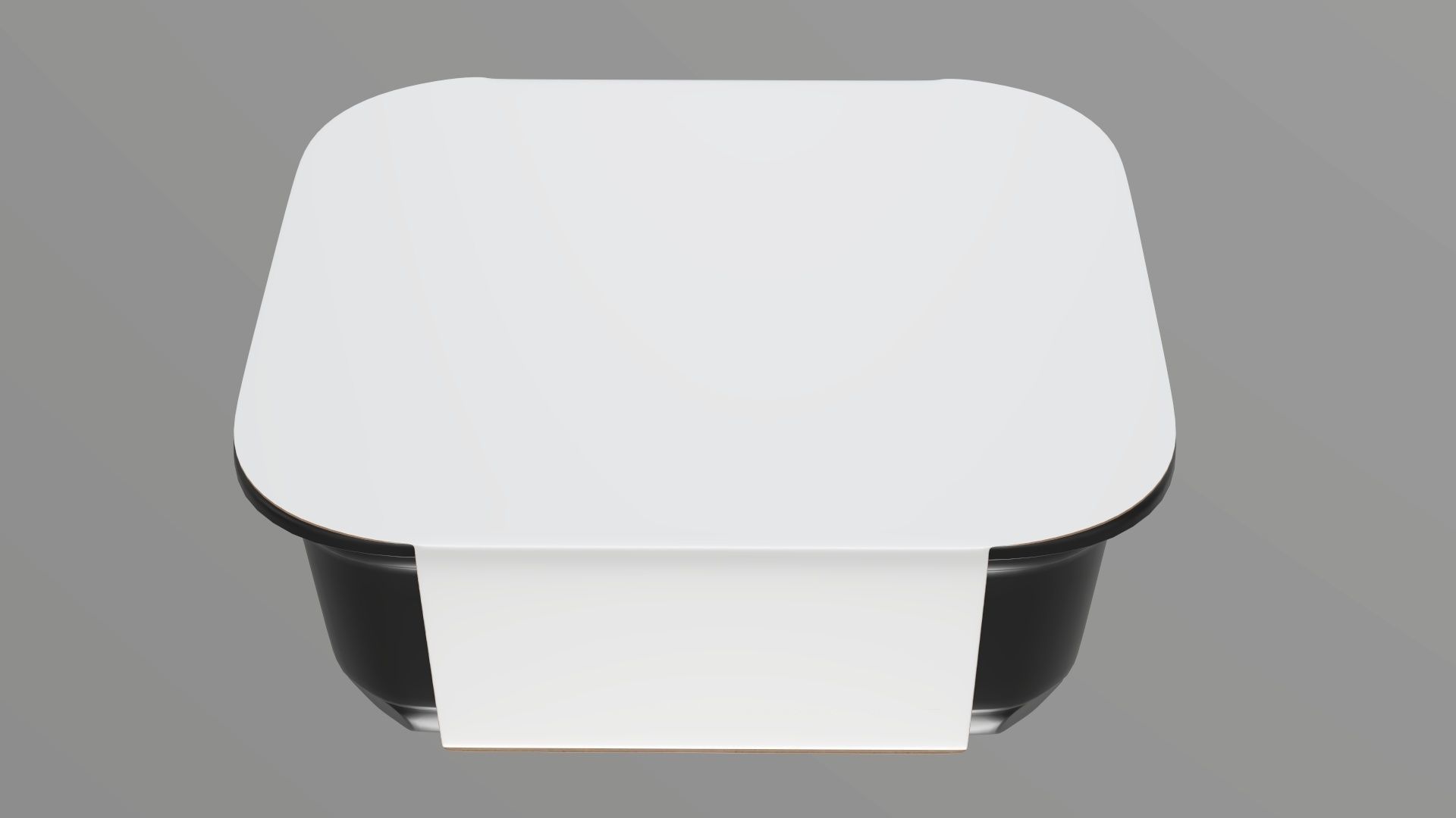 Plastic food container box tray with label mockup 17 3D model_4