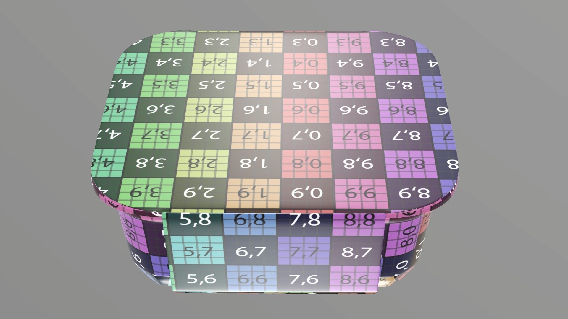 Plastic food container box tray with label mockup 17 3D model_14