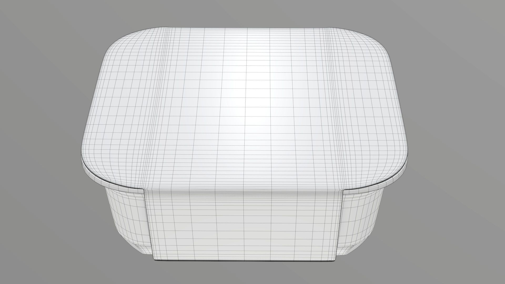 Plastic food container box tray with label mockup 17 3D model_9